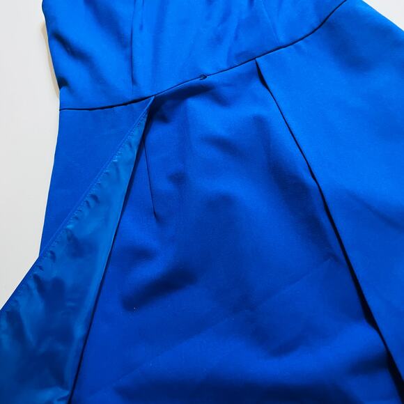 Calvin Klein sleeveless Faux Wrap Sheath Dress Size 4 Blue - Picture 4 of 9